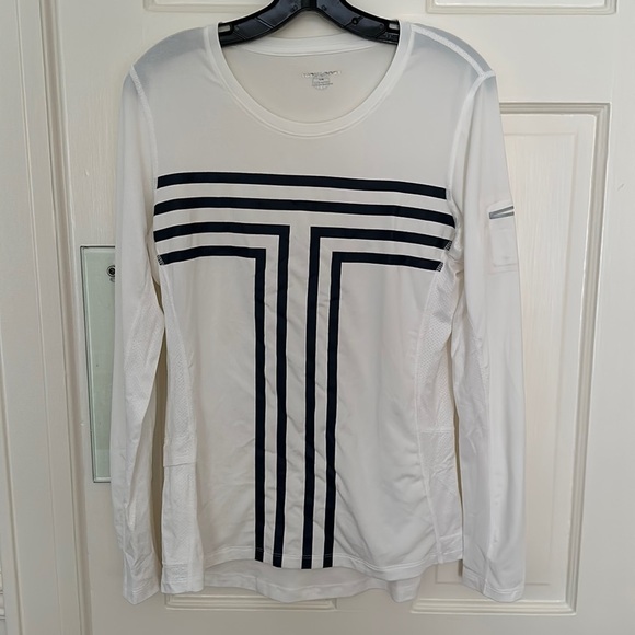 Tory Sport White Chevron Long-Sleeve Top - Picture 1 of 3